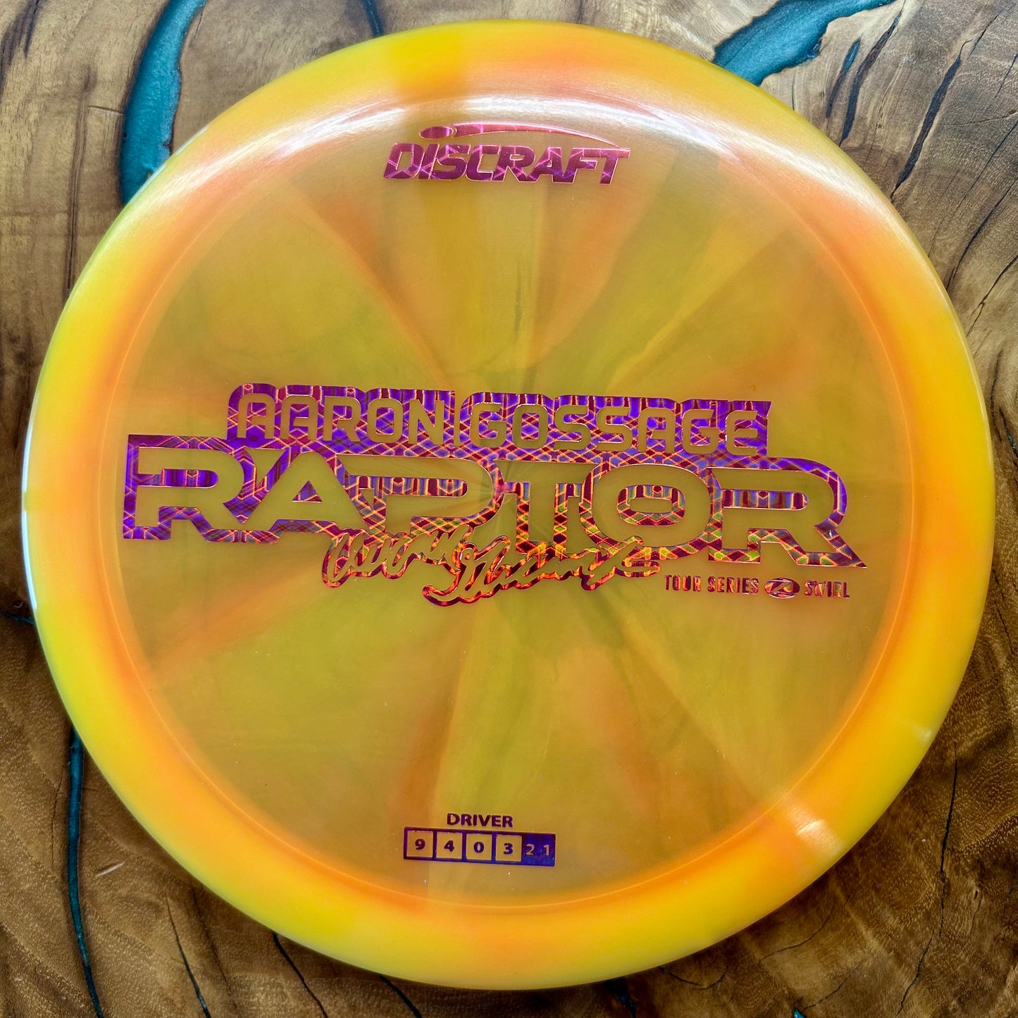 Discraft Z Swirl Raptor - 2025 Aaron Gossage Tour Series