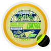 MVP Special Edition GYROpalooza Control disc, yellow with an orange rim and a comic style The Search for Gyro stamp, top view